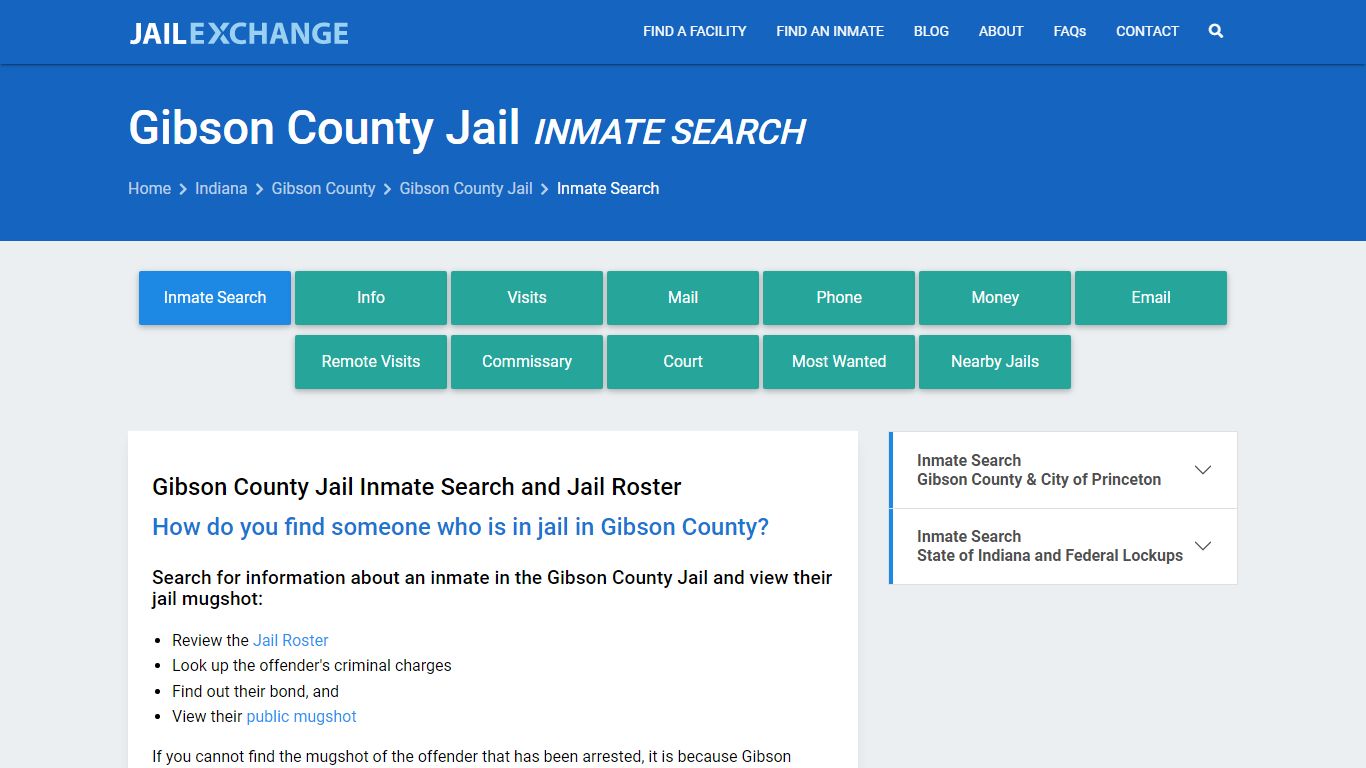 Inmate Search: Roster & Mugshots - Gibson County Jail, IN - Jail Exchange